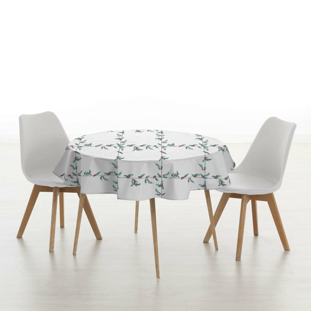 Bordsduk Belum White Christmas Multicolour Ø 100 cm